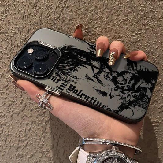 Misa Gothic Valentine Gradient Case for iPhone - Graphite Gray finish