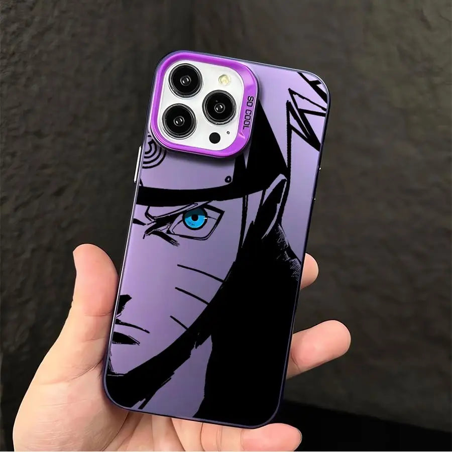 Naruto Blue Eye Portrait Case for iPhone - Purple finish