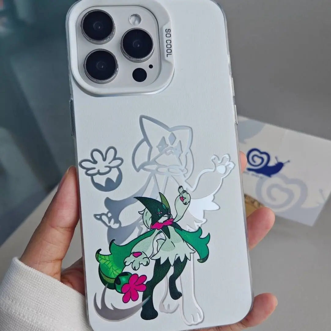 Meowscarada Silver Shadow Case for iPhone - Silver Frost finish