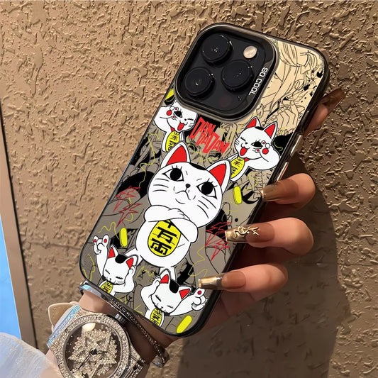 Turbo Granny Lucky Cat Manga Case for iPhone - Graphite Black finish