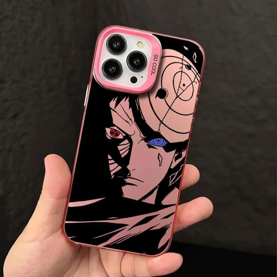 Obito Broken Mask Sharingan Case for iPhone - Pink finish