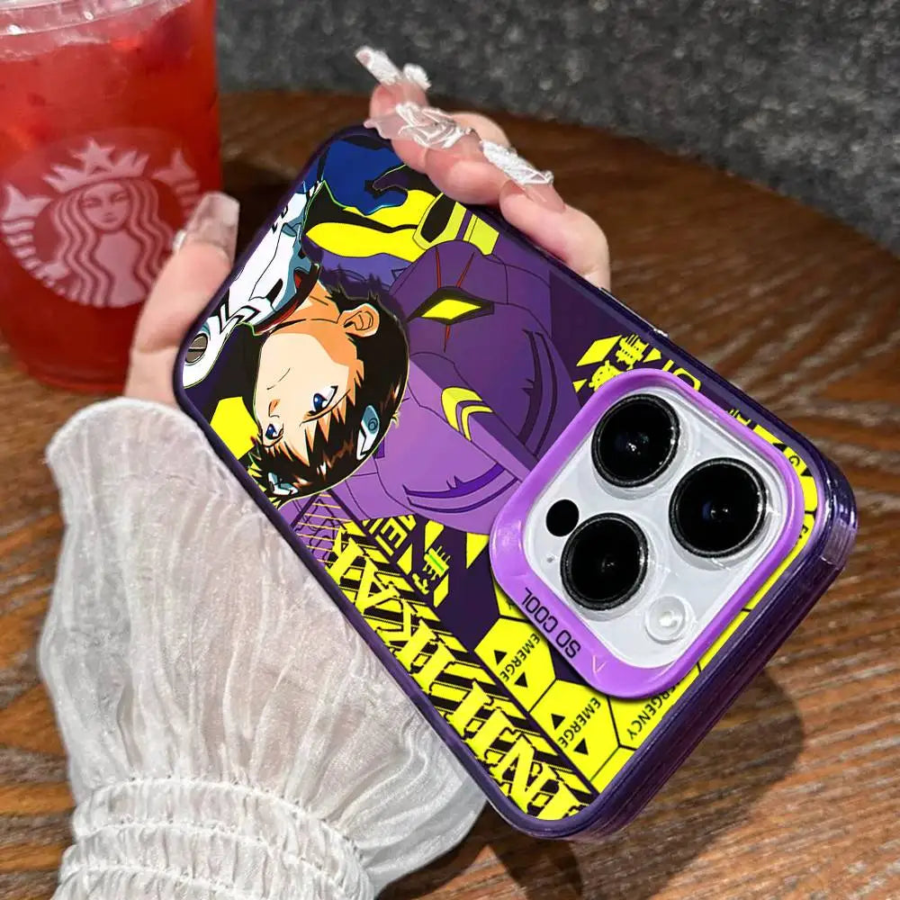 Shinji Neon Portrait Case for iPhone - Aurora Violet finish