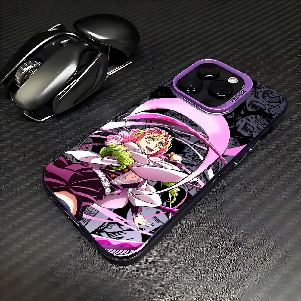 Mitsuri Kanroji Love Ribbon Case for iPhone - Violet Bumper finish