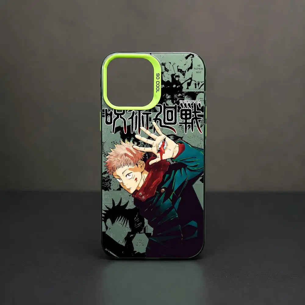 Yuji Bloodied Hand Manga Case for iPhone - Green finish