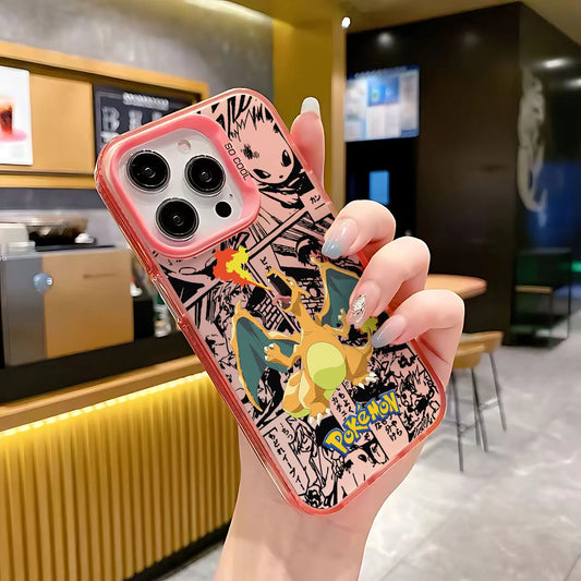 Charizard Manga Collage Case for iPhone - Coral Manga finish