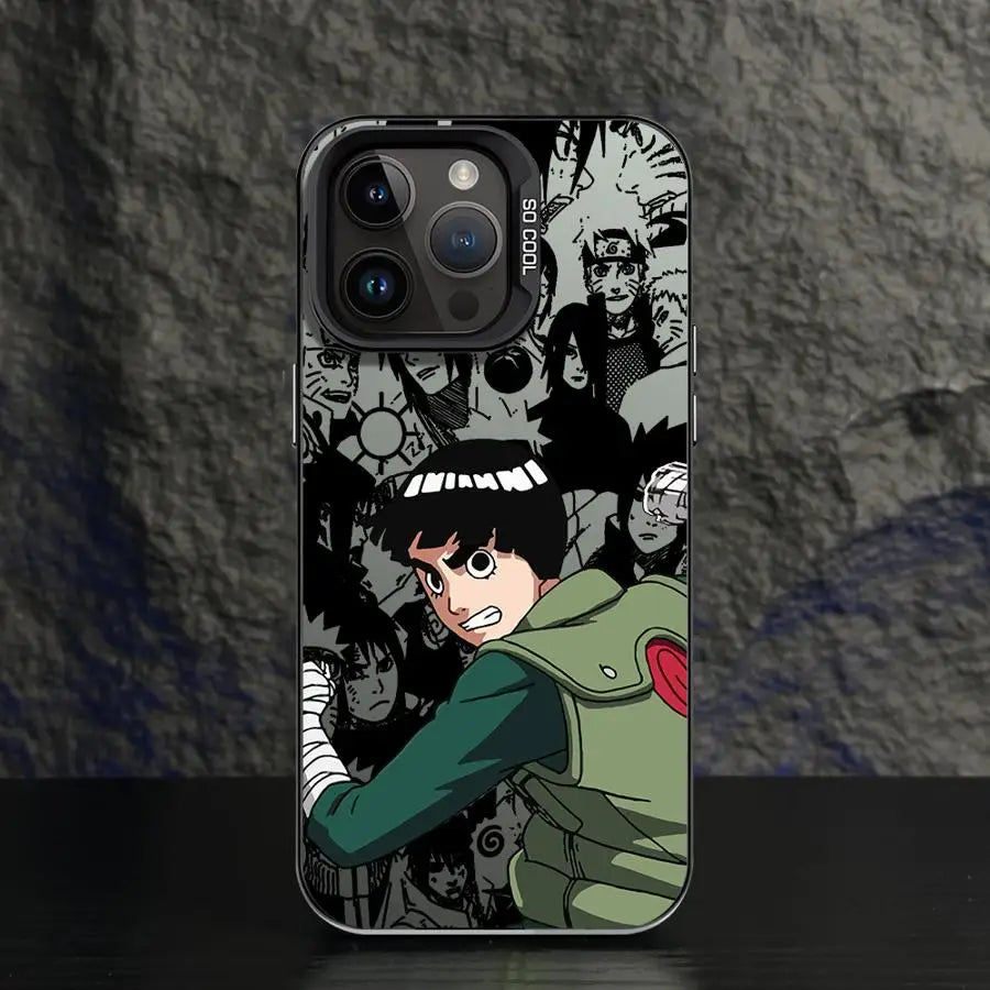 Rock Lee Taijutsu Collage Case for iPhone - Black finish