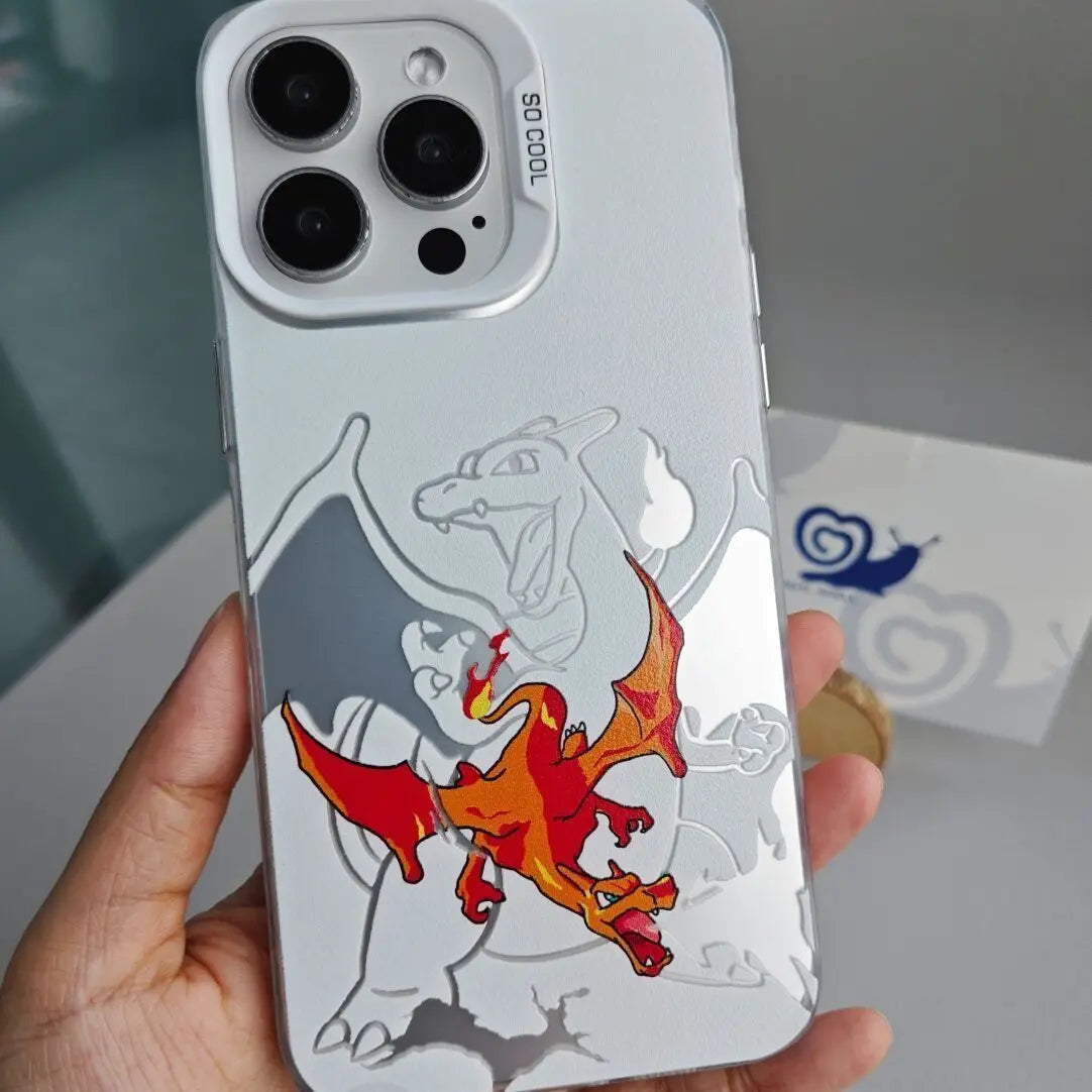 Charizard Silver Shadow Case for iPhone - Silver Frost finish