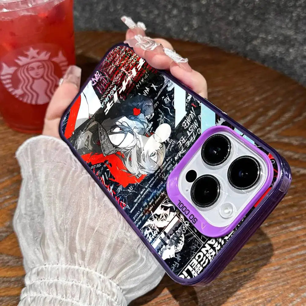 Rei Crimson Manga Collage Case for iPhone - Aurora Violet finish