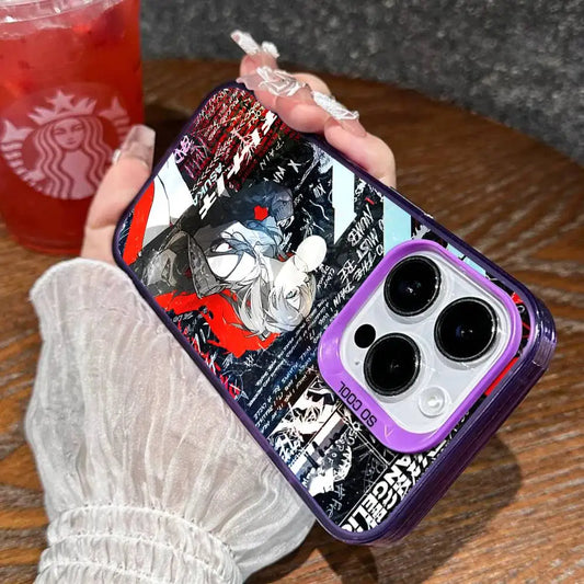 Rei Crimson Manga Collage Case for iPhone - Aurora Violet finish