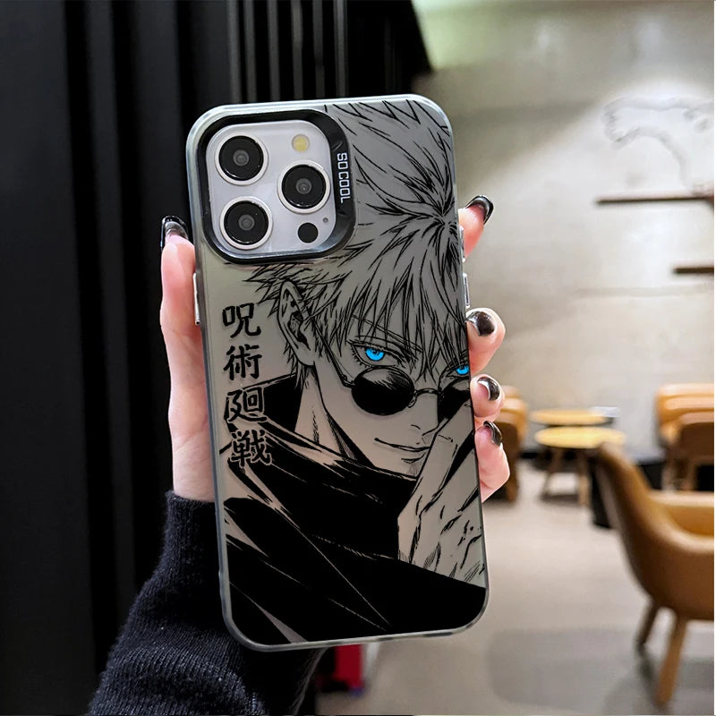 Gojo Six Eyes Manga Case for iPhone - Black finish