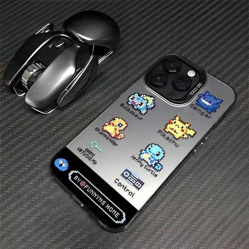 Pokémon Pixel Game Interface Case for iPhone - Smoke Black finish