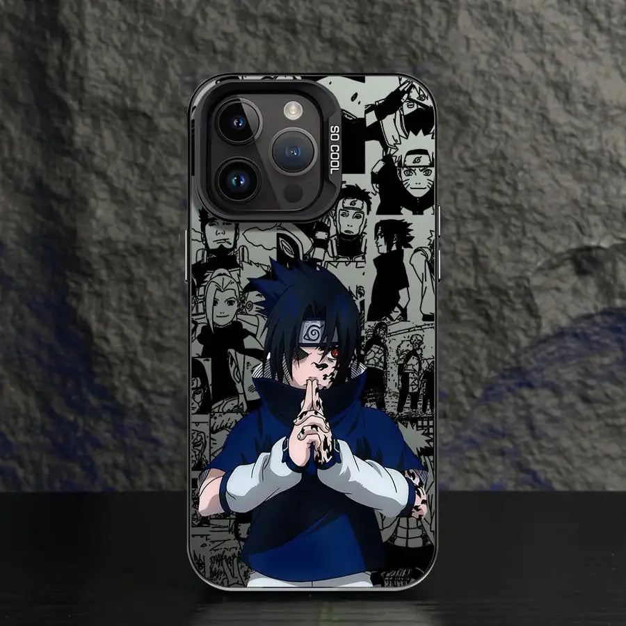 Sasuke Manga Collage Case for iPhone - Black