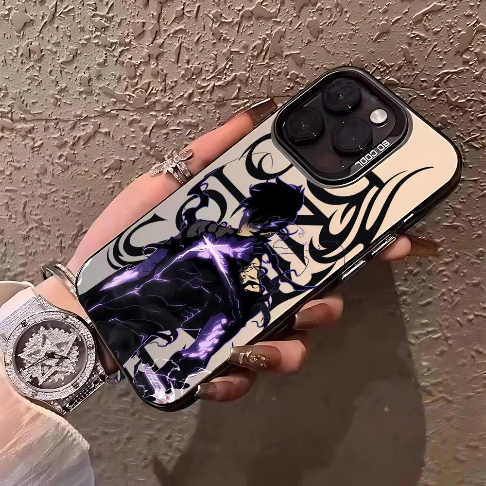 Sung Jinwoo Purple Tendril Case for iPhone - Black case color