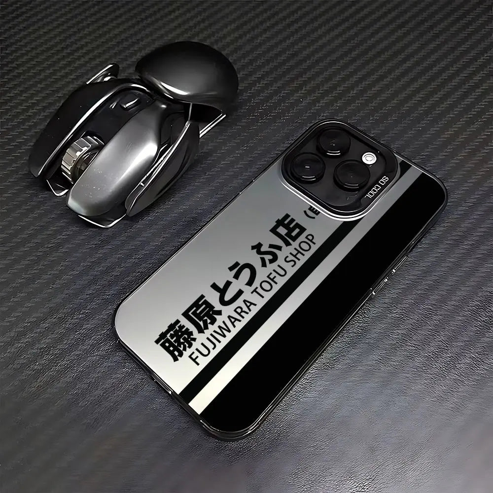 Fujiwara Tofu Shop Stripe Case for iPhone - Graphite Black finish