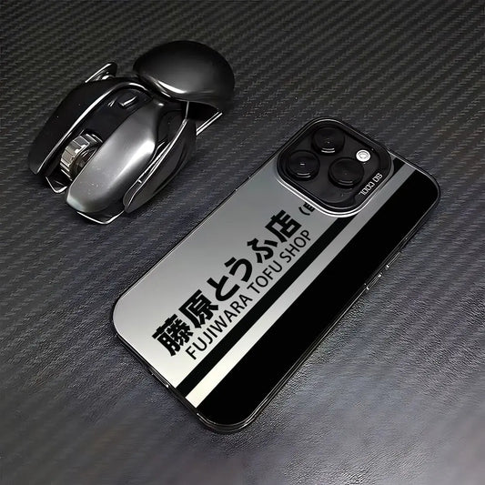 Fujiwara Tofu Shop Stripe Case for iPhone - Graphite Black finish