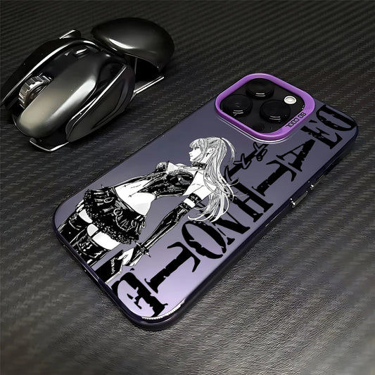 Misa Amane Gothic Seated Case for iPhone - Violet finish