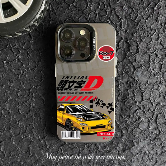 Yellow RX-7 Barcode Poster Case for iPhone - Smoke Gray finish