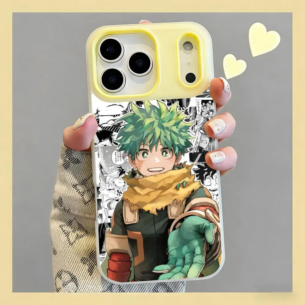 Izuku Scarf Manga Jelly Case for iPhone - Yellow finish