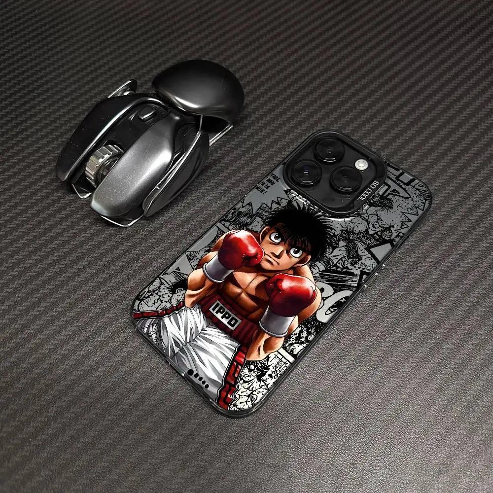 Ippo Red Gloves Manga Collage Case for iPhone - Graphite Black finish