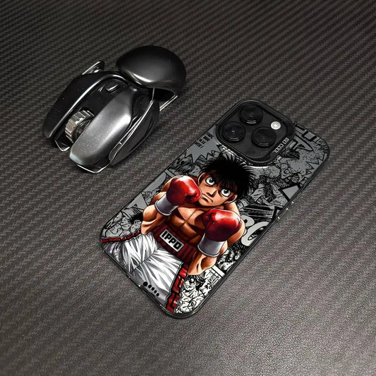 Ippo Red Gloves Manga Collage Case for iPhone - Graphite Black finish