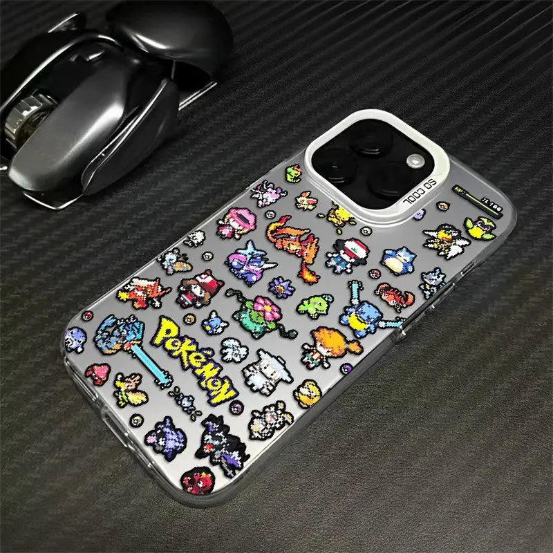 Pokémon Pixel Character Collage Case for iPhone - Frost Clear finish