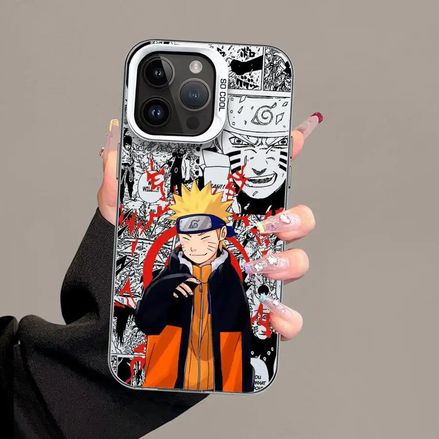 Naruto Crimson Manga Hoodie Case for iPhone - White