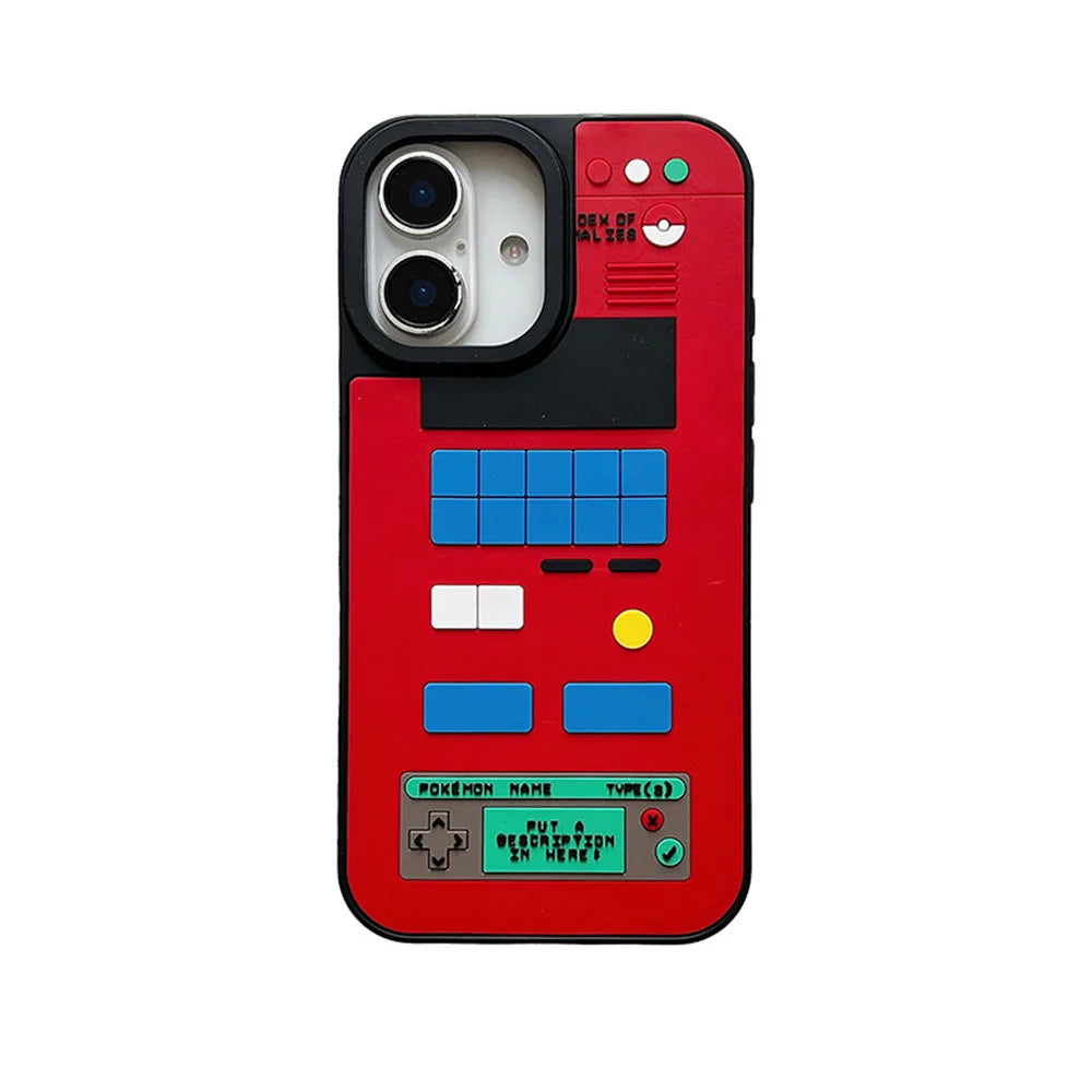 Red Pokédex Retro Console Case for iPhone - Red Pokédex finish