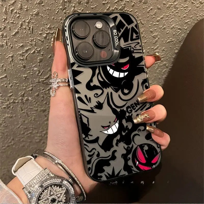 Gengar Shadow Collage Case for iPhone - Sand Black finish