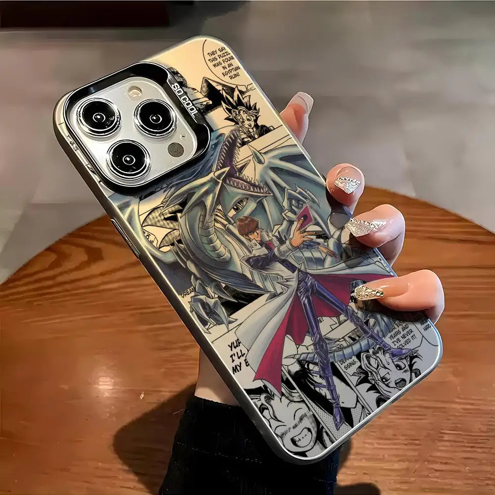 Kaiba and Blue-Eyes Manga Collage Case for iPhone - Graphite Black finish