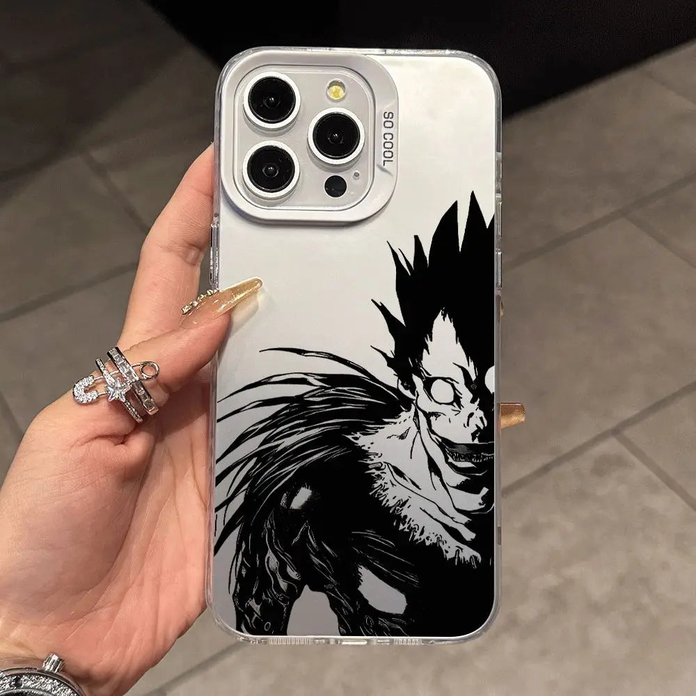 Ryuk Winged Grin Case for iPhone - Silver White finish