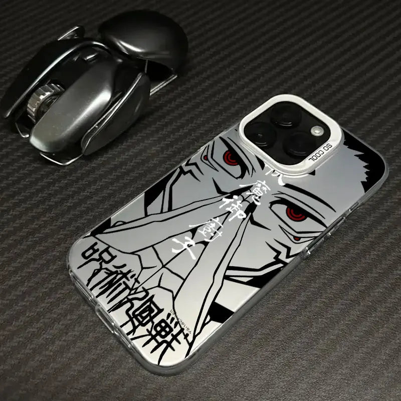 Sukuna Malevolent Hand Sign Case for iPhone - Silver finish