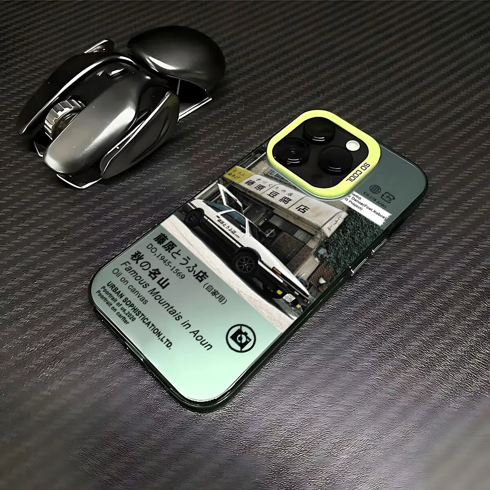 Akina Mountain AE86 Poster Case for iPhone - Mint Green finish
