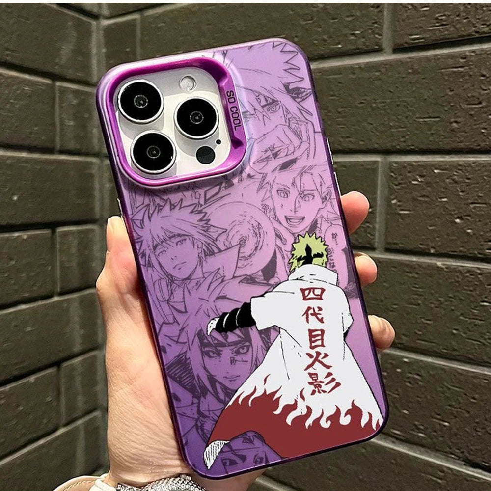 Minato Fourth Hokage Manga Collage Case for iPhone - Purple