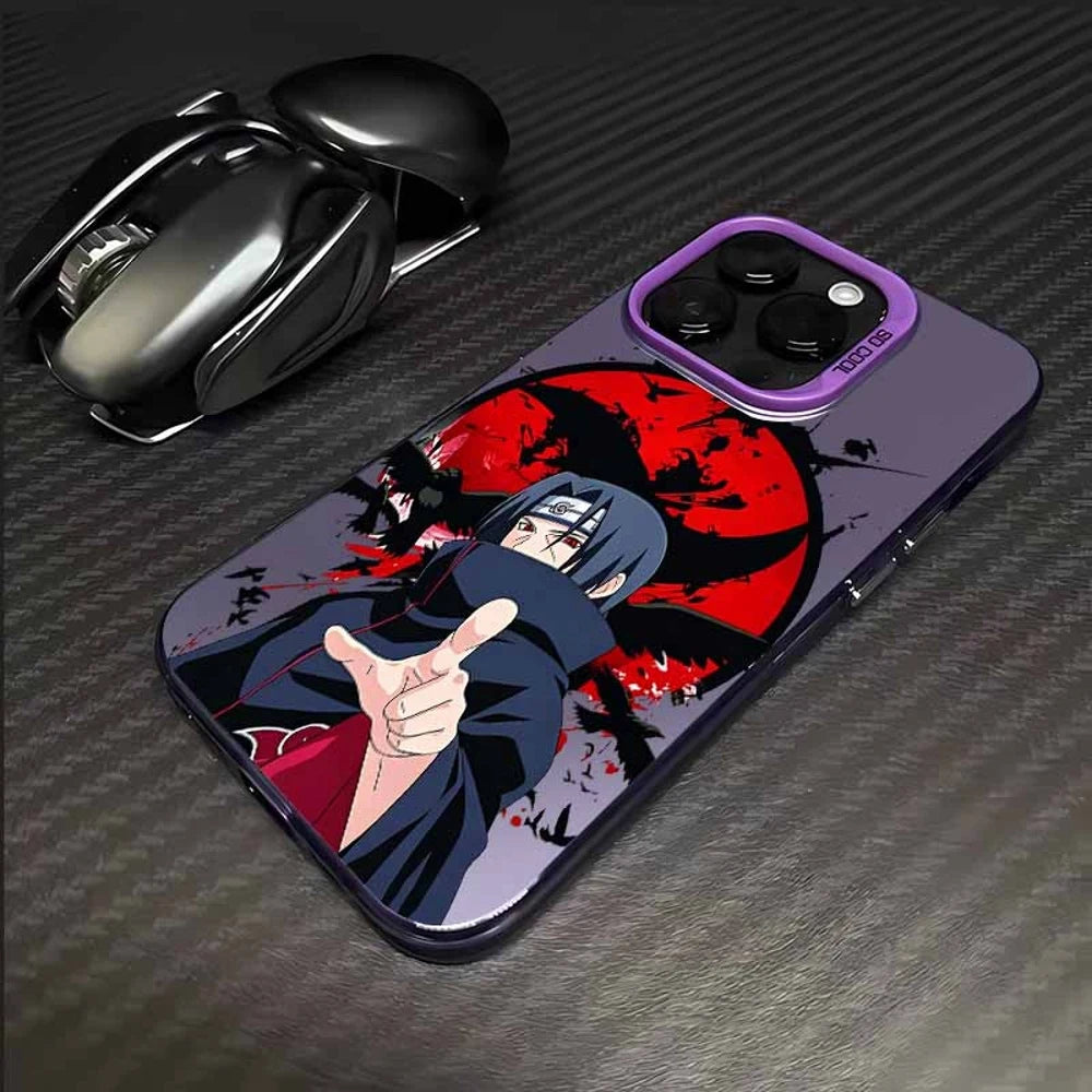 Itachi Crimson Moon Jutsu Case for iPhone - Purple