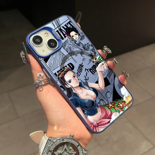 Robin Navy Manga Magnetic Case for iPhone - Blue finish