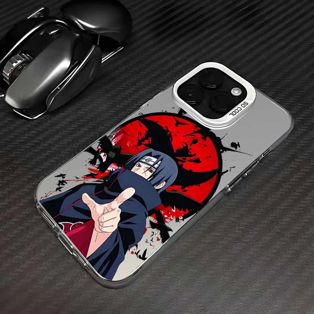 Itachi Crimson Moon Jutsu Case for iPhone - Clear Silver
