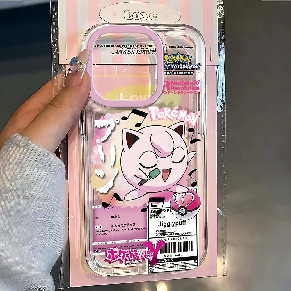 Jigglypuff Pink Retro Poster Case for iPhone - Clear Shell finish