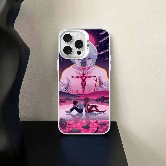 Rei Ayanami Purple Sky Clear Case for iPhone - Transparent Clear finish