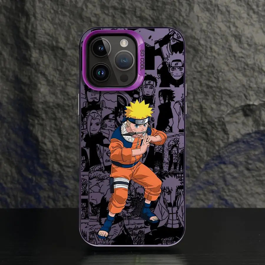Naruto Manga Collage Case for iPhone - Purple