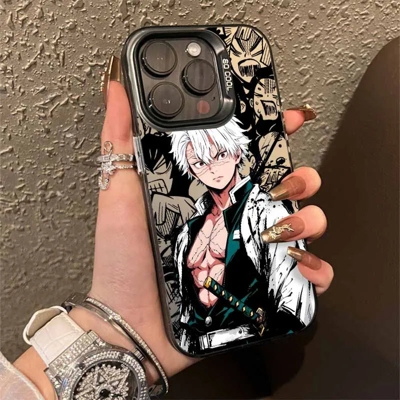 Sanemi Wind Hashira Portrait Case for iPhone - Smoke Gray finish