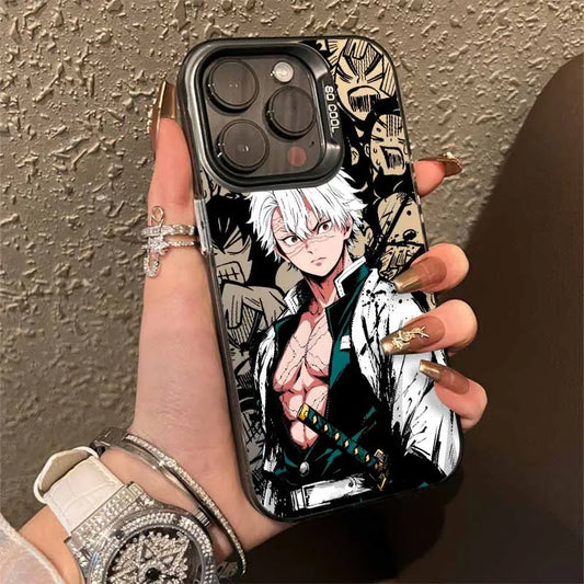Sanemi Wind Hashira Portrait Case for iPhone - Smoke Gray finish
