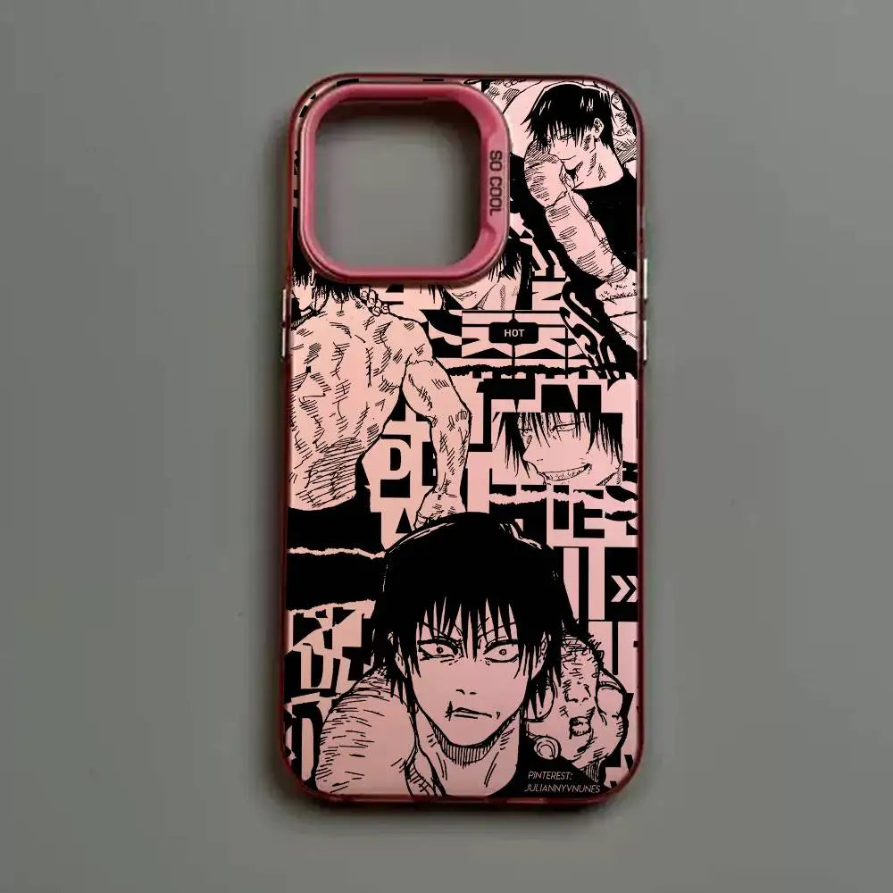 Toji Manga Collage Case for iPhone - Pink finish