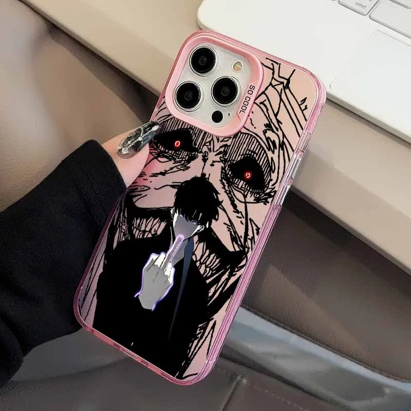 Red-Eyed Monster Shadow Case for iPhone - Pink case color