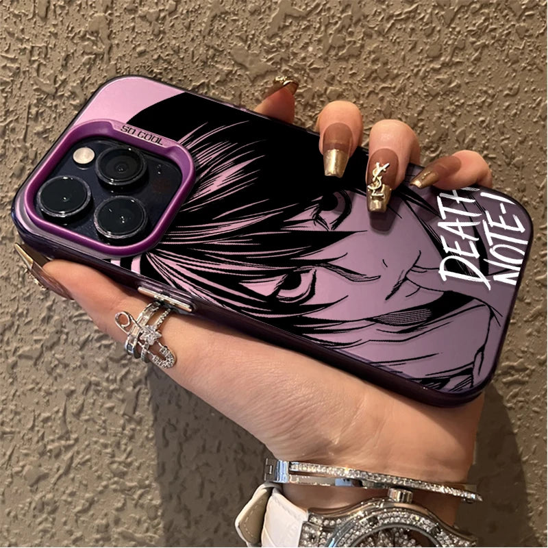 L Lawliet Death Note Portrait Case for iPhone - Violet finish