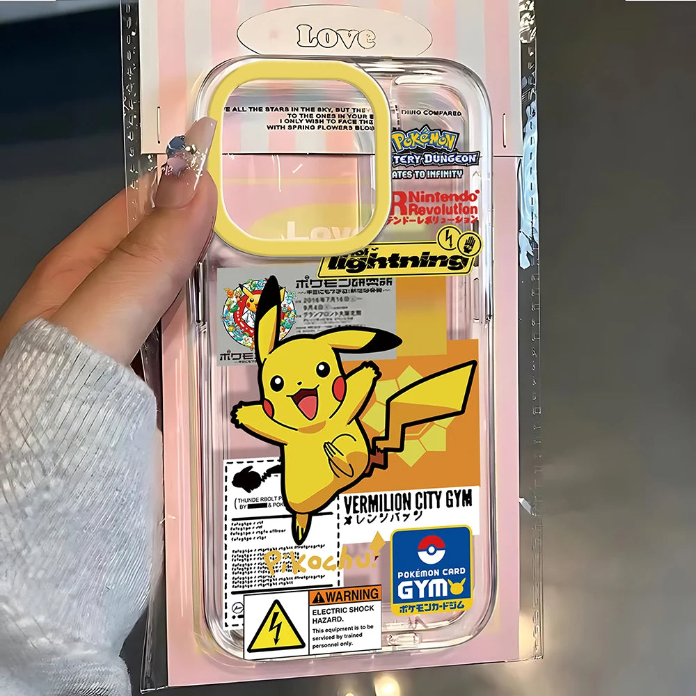 Pikachu Lightning Gym Poster Case for iPhone - Clear Shell finish