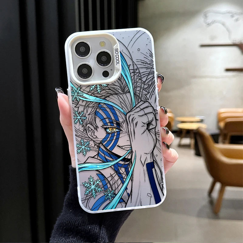 Akaza Icy Compass Portrait Case for iPhone - Silver White iridescent finish
