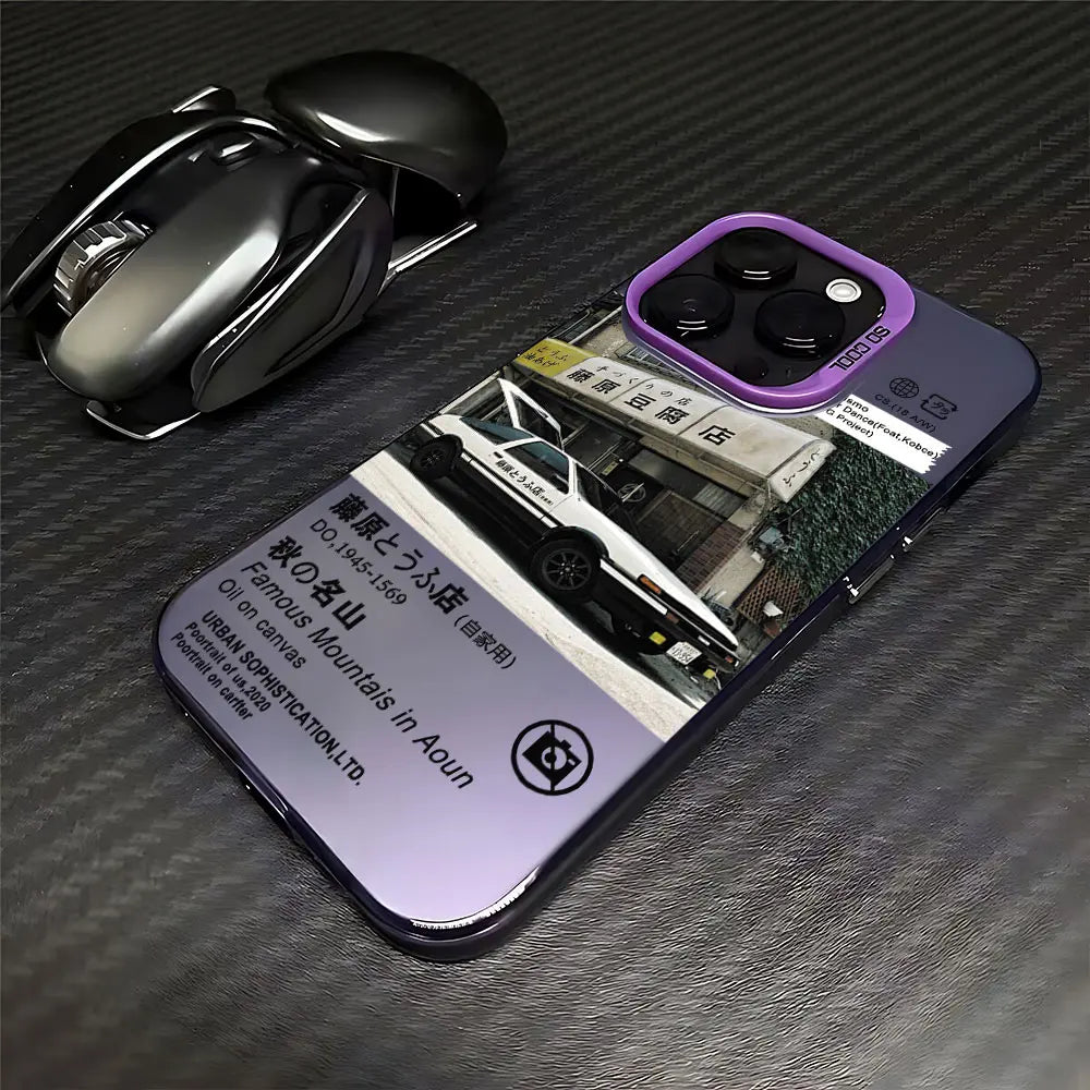 Akina Mountain AE86 Poster Case for iPhone - Violet finish