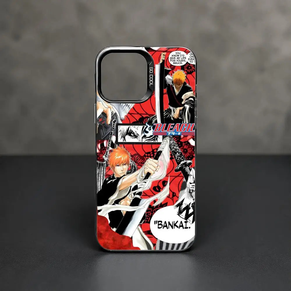 Ichigo Bankai Manga Collage Case for iPhone - Black Frame finish