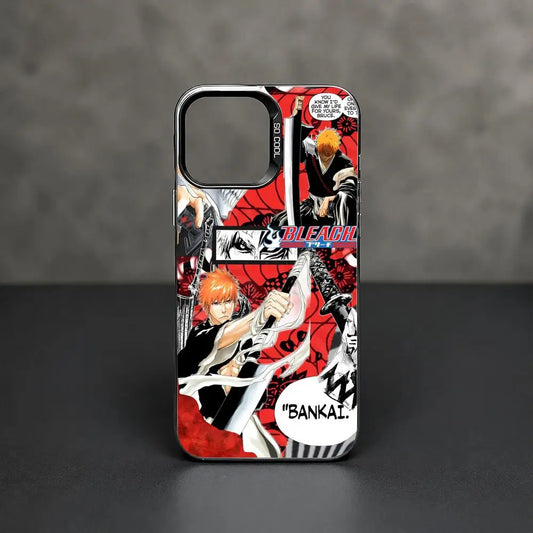 Ichigo Bankai Manga Collage Case for iPhone - Black Frame finish