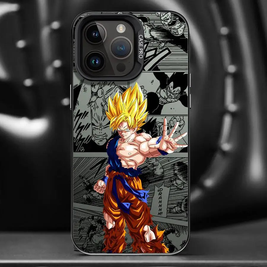 Golden Saiyan Manga Case for iPhone - Black finish